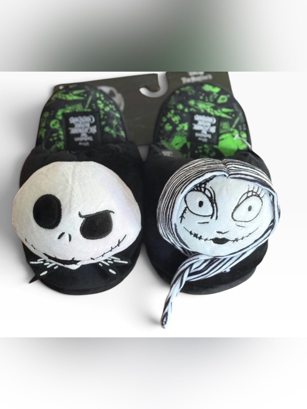 Disney Jack & Sally Nightmare Before Christmas Slippers 7/8